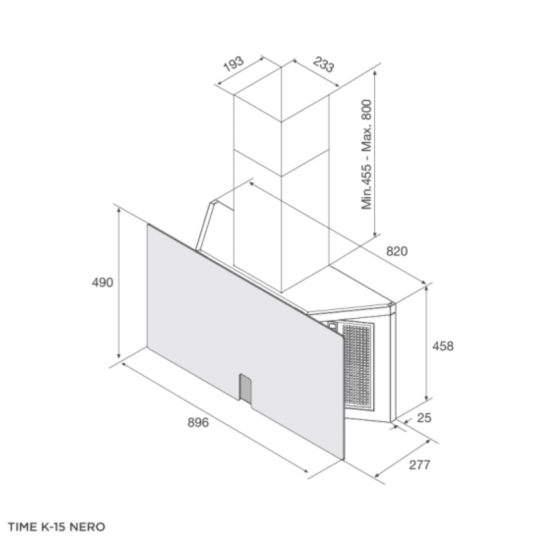 Máy Hút Mùi Malloca TIME K-15 NERO